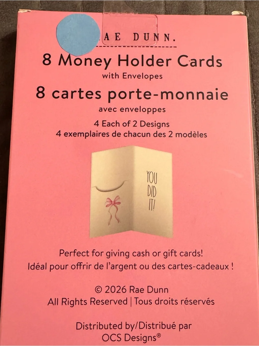 Rae Dunn Graduation Money Holder Cards